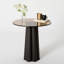 Table basse moderne, plateau 100% verre trempé, structure en hêtre, 19,7 po x 19,7 po x 19,7 po | Design élégant noir et bronze | Démonté pour un assemblage facile | Parfait pour le salon et les espaces contemporains-1199546264-1199546212