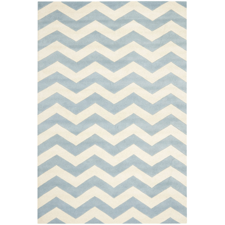 Fegley Chevron Wool Hand Woven Area Rug