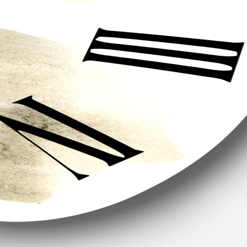 Noires noires et beiges - horloge murale moderne, Grand