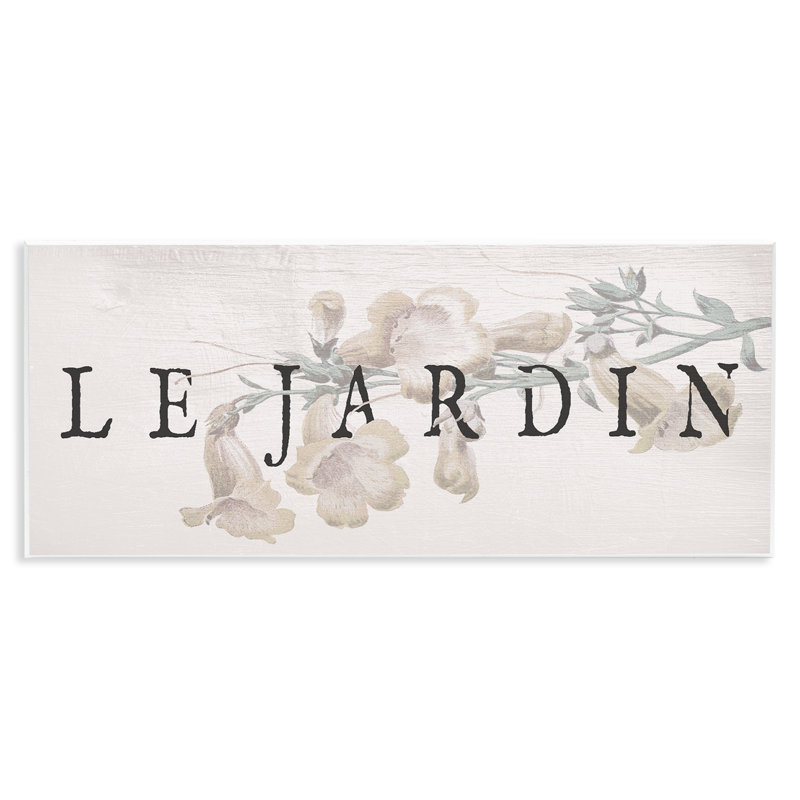 Plaque murale rétro de jardin français, design par Lil 'Rue