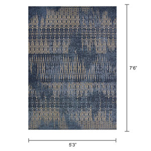 Langley Street® Hause Abstract Indigo Blue Indoor Outdoor Area Rug ...