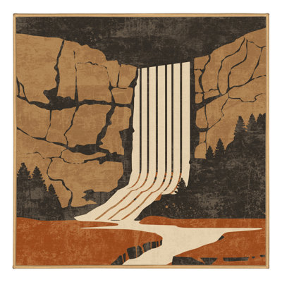 Tapis moelleux moelleux à l'allure rustique et moderne au look rétro rustique brun - reliure brun clair