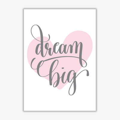 Dream Big Heart 1 Piece Wall Art