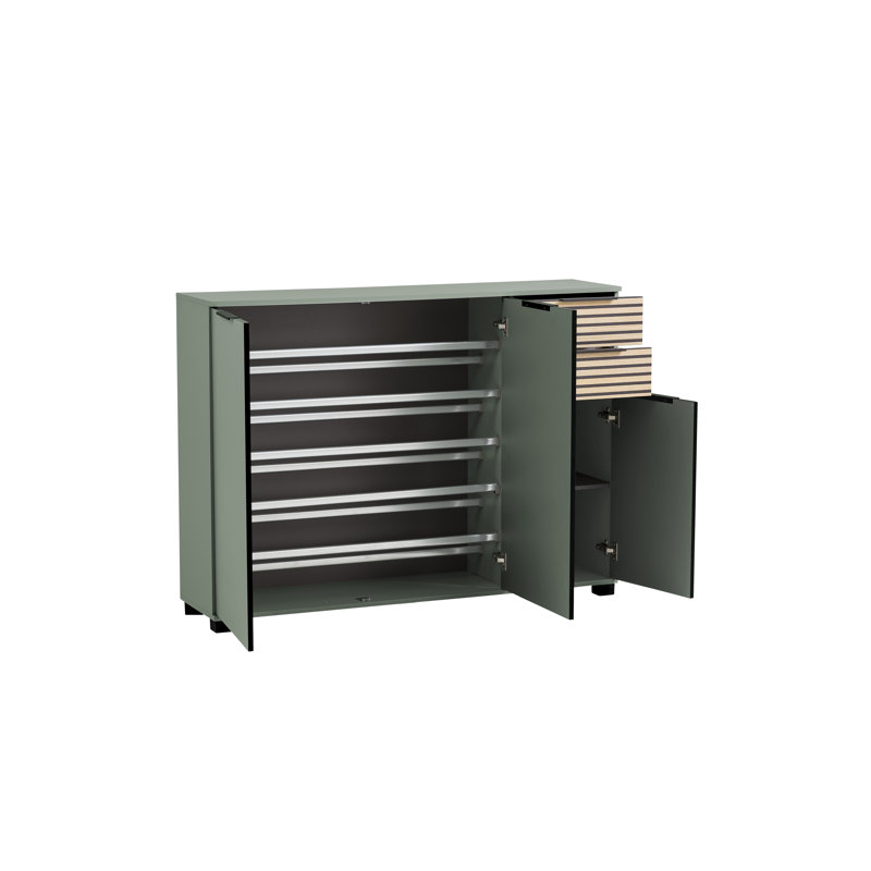 Alexa 20 Pair Shoe Storage Cabinet, Pistachio