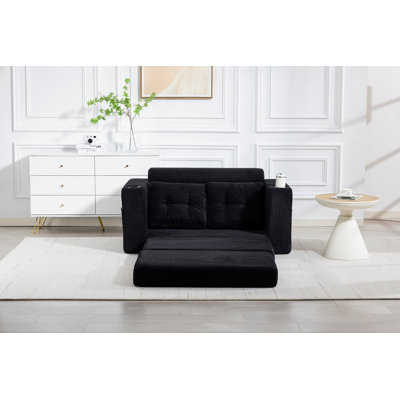 Canapé-lit convertible, canapé-lit double extensible, canapé-lit convertible 2 en 1, canapé-lit escamotable avec coussins pour le salon de la chambre à coucher
