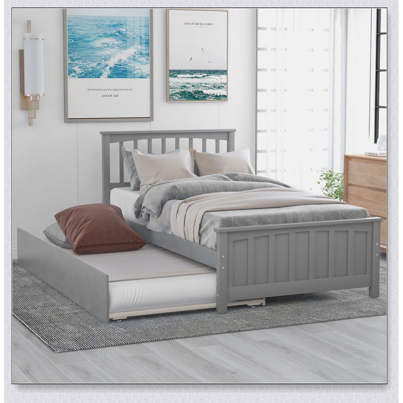Platform Bed with Trundle