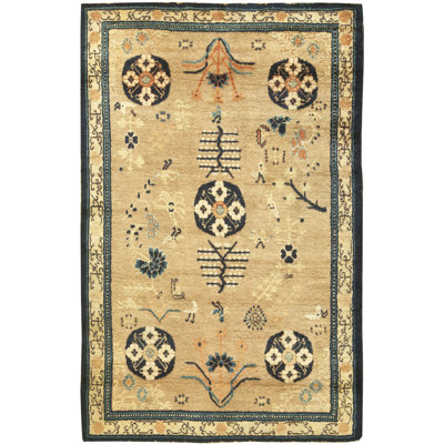 Vintage One-of-a-Kind Rectangle 4' X 6'2" Area Rug