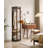 Solid Rubberwood Rotating Full-Length Mirror Cabinet
