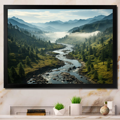 «USA Great Smoky Mountains Landscape III - USA», reproduction sur toile encadrée