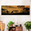 Silhouette d'animaux d'Afrique sur toile-950961863