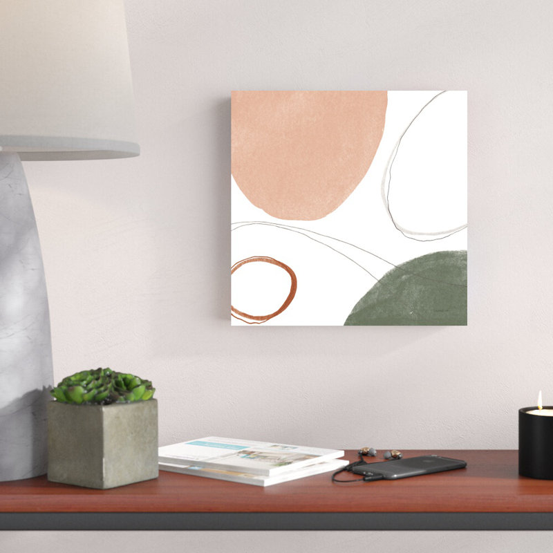 Thread Of Motion I Warm Crop - peinture sur toile tendue, H 12 po x l 12 po