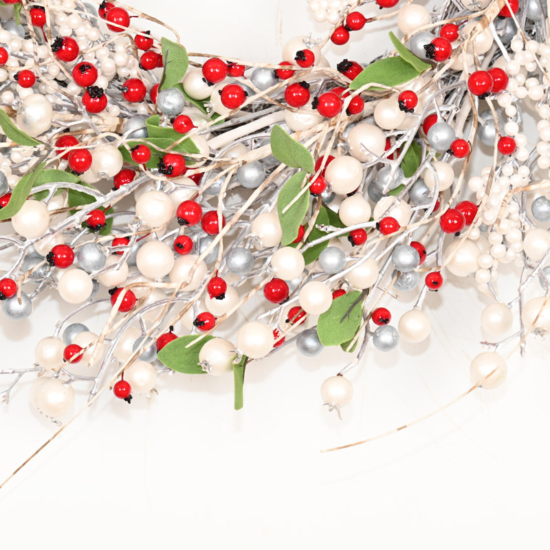 Couronne de fleurs artificielle 26 "pour Noël
