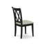 Ensemble de table de salle à manger 5 pièces pour 4 personnes comprenant une table de cuisine rectangulaire avec rallonge papillon et 4 chaises de salle à manger en tissu de lin, noir-1126426560-1126426563