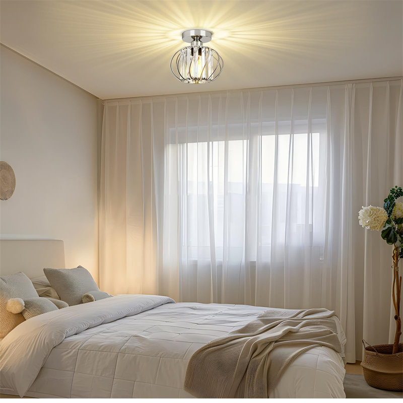 Crystal Semi Flush Mount