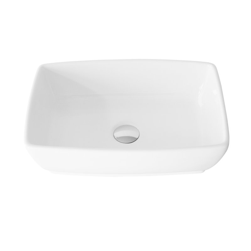 STYLISH Opulence Contempo 19"L White Rectangular Vessel Sink