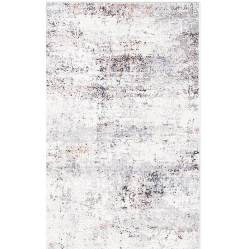 Tapis abstrait en coton Kowalski, Carré 6 pi 7 po