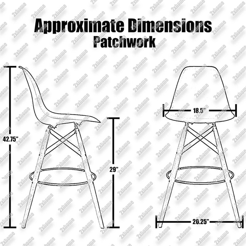 Carino Crimmins Metal Bar Stool – Eiffel Leg Counter Bar Height Stool with Curved Back for Kitchen Island, Breakfast Bar, or Pub Table, Home Bar