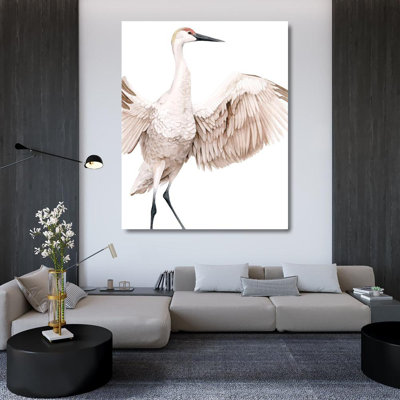 Lark Manor™ Popp, Grace Gallery Wrapped Canvas Art Titled: Whooping Crane I