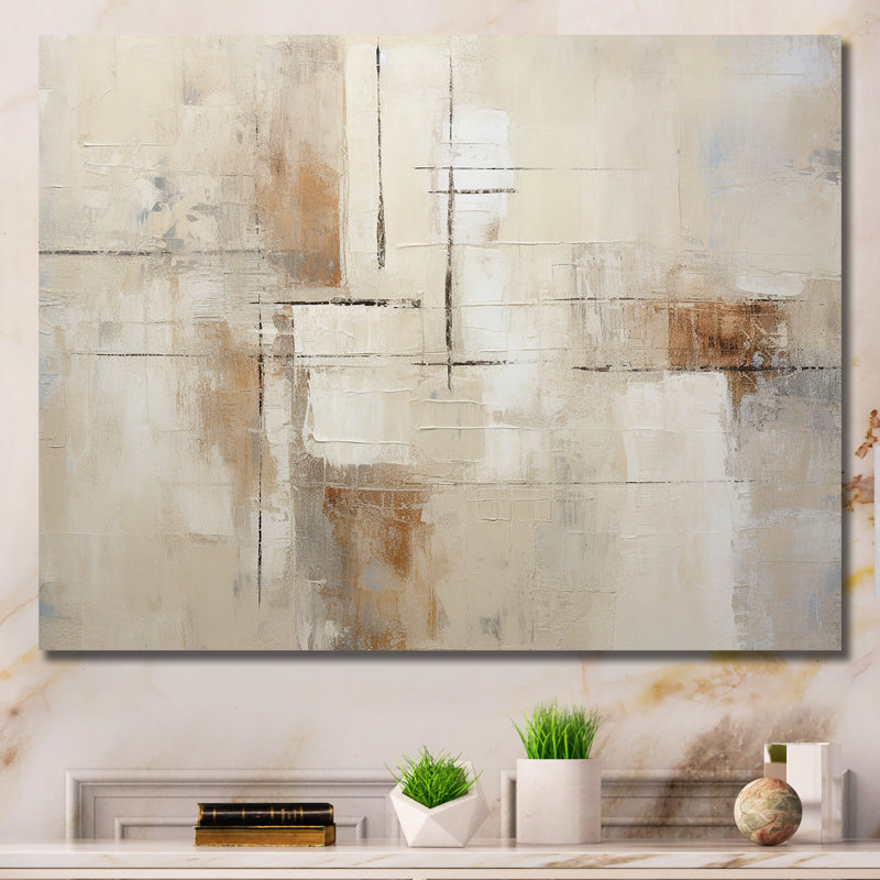 Minimalisme moderne, art zen scandinave II - décoration murale moderne scandinave, Toile tendue, H 34 po x l 44 po x P 1,5 po