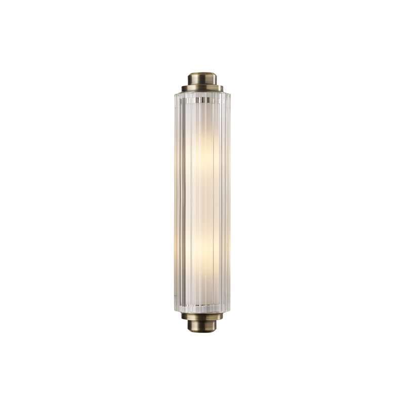 Black Flush Mounted Sconce, Brass