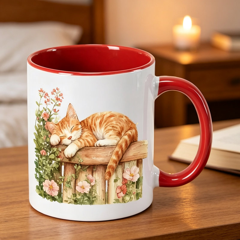 Ceramic Coffee Mug, Red