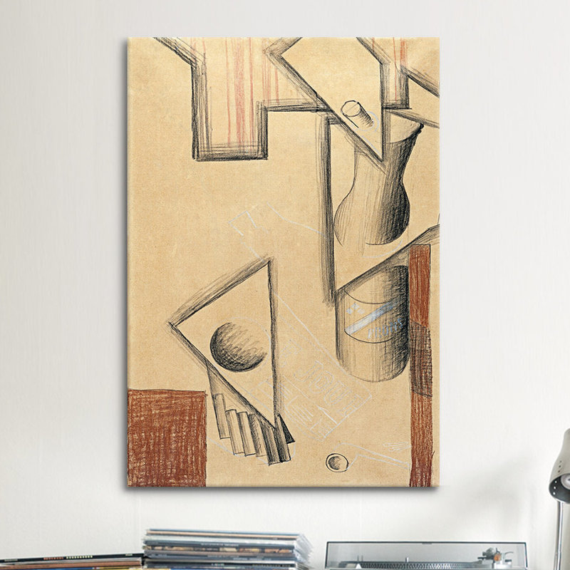 « nature morte » par reproduction d’art sur toile Juan Gris, H 18 po x l 12 po x P 1,5 po
