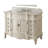 Morton 42" Antique Style Single Sink Bathroom Vanity with White Quartz Top