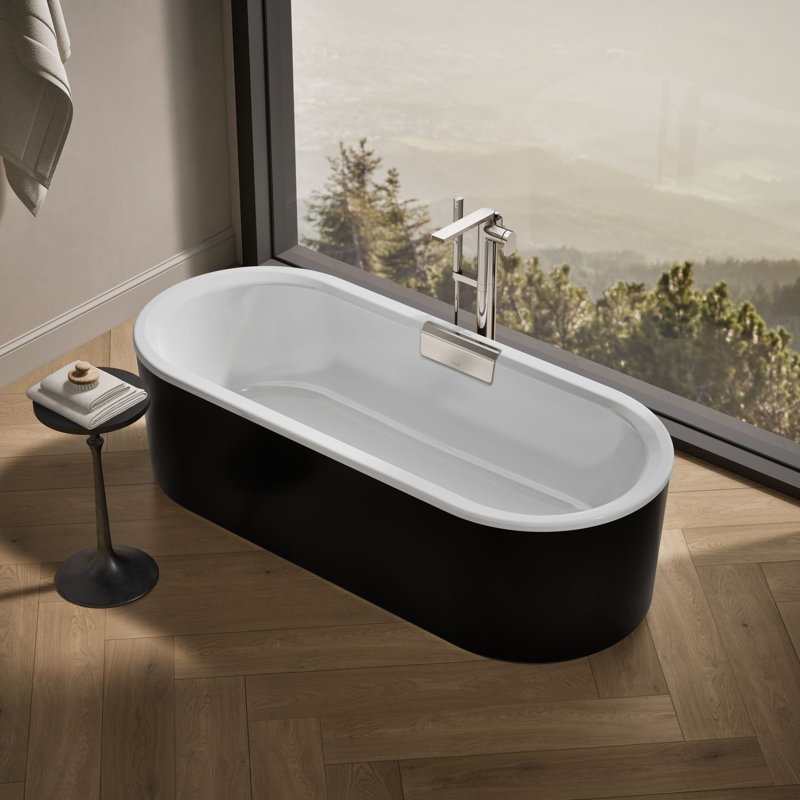 Volute 70-7/8 In. X 30-3/8 In. Freestanding Bath With Shroud