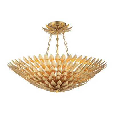 Broche 6 Light Semi Flush Mount