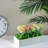 9.5" Yellow and White Potted Springtime Artificial Flowers