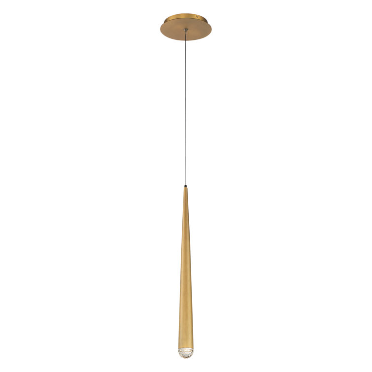 Cascade Dimmable LED Pendant with Clear Crystal Shade