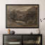 Moody Landscape with River and Hills Illustrations Impressionism Framed Wall Art Decoration-108571101