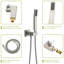 Système de douche avec bec de baignoire en cascade - Plafonnier carré en nickel brossé 3 fonctions à 3 fonctions, valve de pluie et à main Installation rapide et simple Nettoyage rapide-124566318