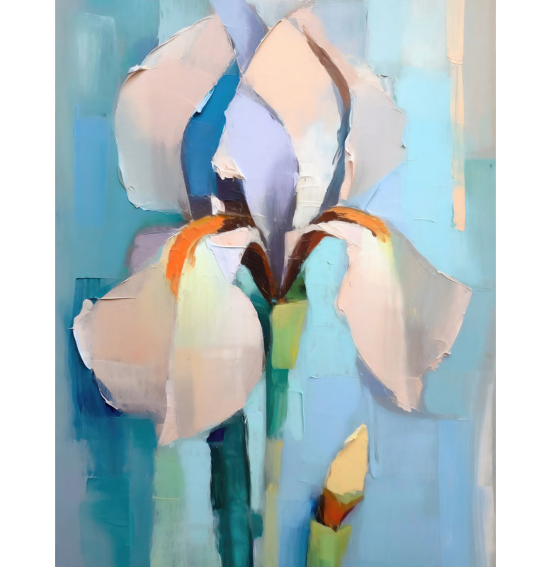 "Iris 1" sur toile, H 32 po x l 26 po