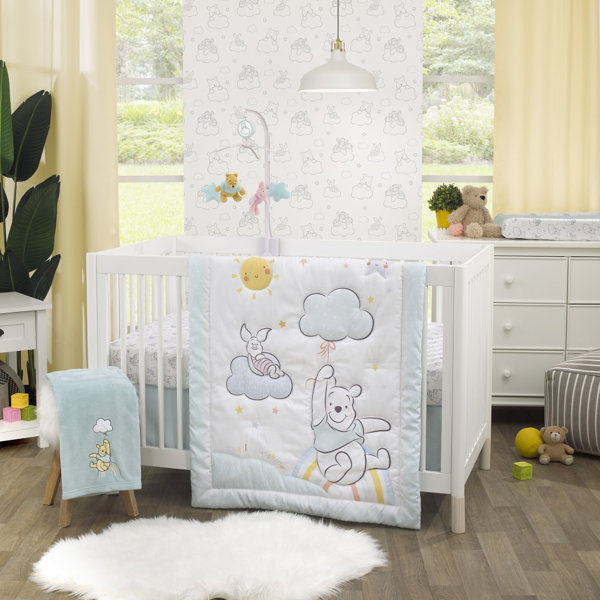 Neutral Crib Bedding- Classic Winnie Pooh Baby Bedding Collection