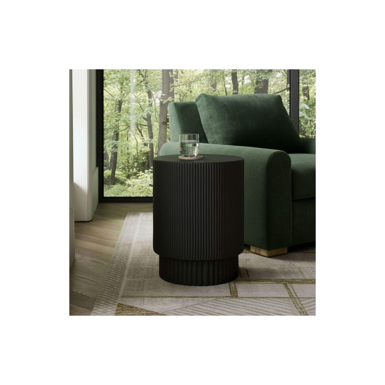 Kody Outdoor Side Table, Black