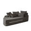 Fauteuil inclinable semi-circulaire 78,5 po 2-en-1 avec coussin de cou et coussins décoratifs, aucun assemblage requis-133054947