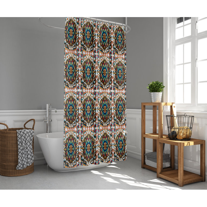 Floral Shower Curtain, 83" H x 70" W