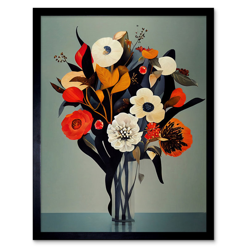 Winter Flower Floral Bouquet - Single Picture Frame Print