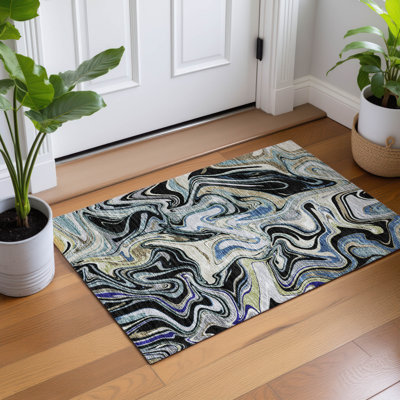 Machine Washable Indoor/Outdoor Jourdan ACN2395 Abstract Rug