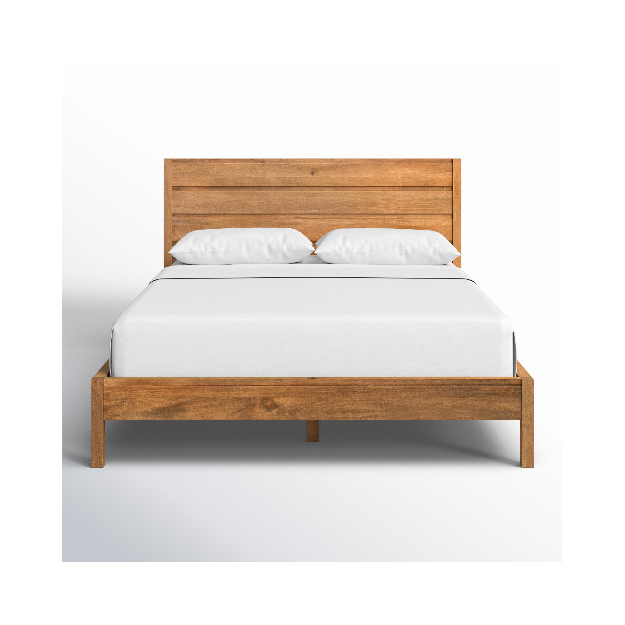 Stills Solid Wood Bed, Mid Tone Honey