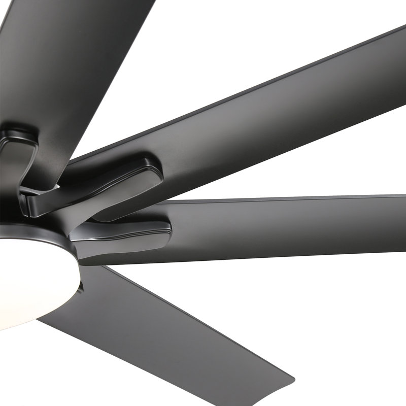 168cm Ceiling Fan with LED Lights, Black