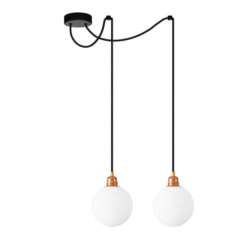 Ruithero 2 - Light Cluster Pendant, 371.5cm H x 55cm W x 55cm D, Copper/Black