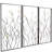 3 Piece Natural Metal Floral and Botanical Wall Décor Set