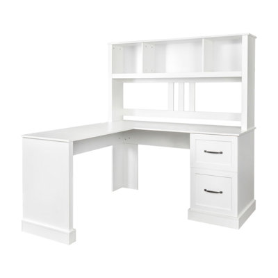 Bureau d'ordinateur à domicile avec huche