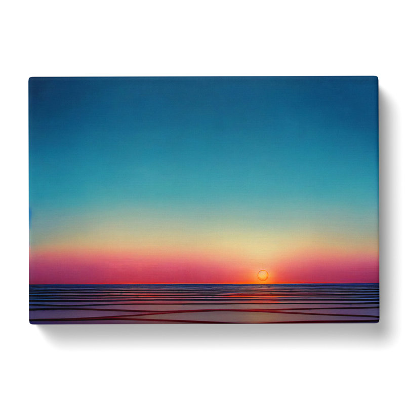 Delightful Seascape At Sunset - Wrapped Canvas, 40cm H x 60cm W x 3cm D