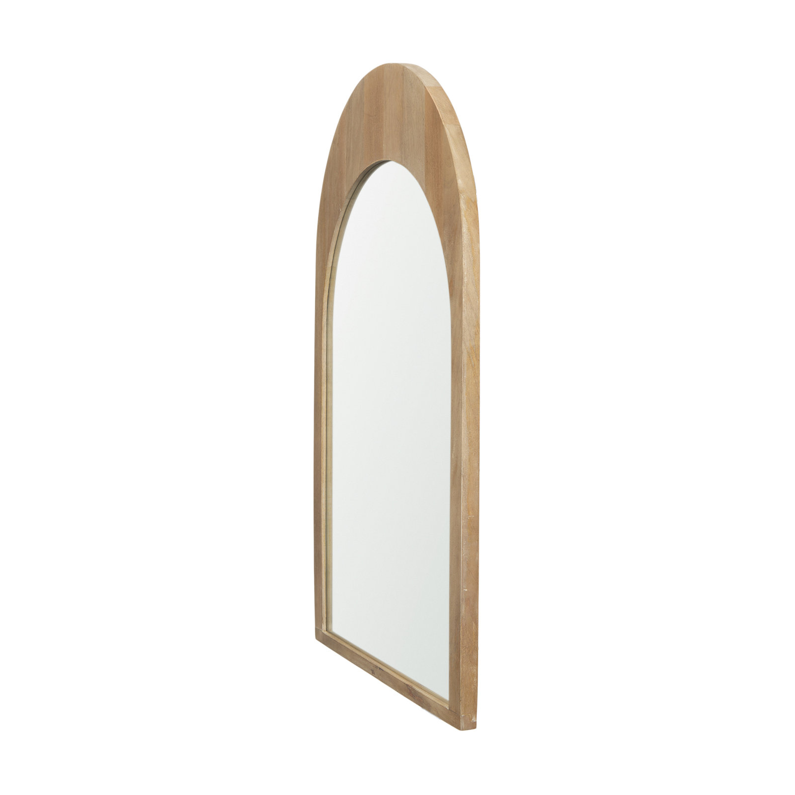 Vixe Solid Wood Mirror, Light Brown, 36" x 23"