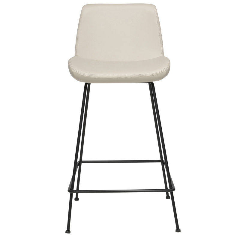 Tabouret de bar et de comptoir Jabreya, Noir, Tabouret de bar (siège d'une hauteur de 29 po), Os
