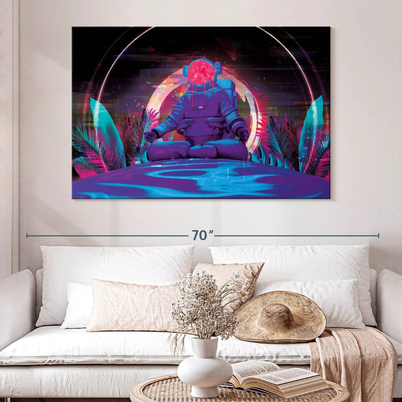 Oberle Meditating Astronaut, 20" H x 30" W