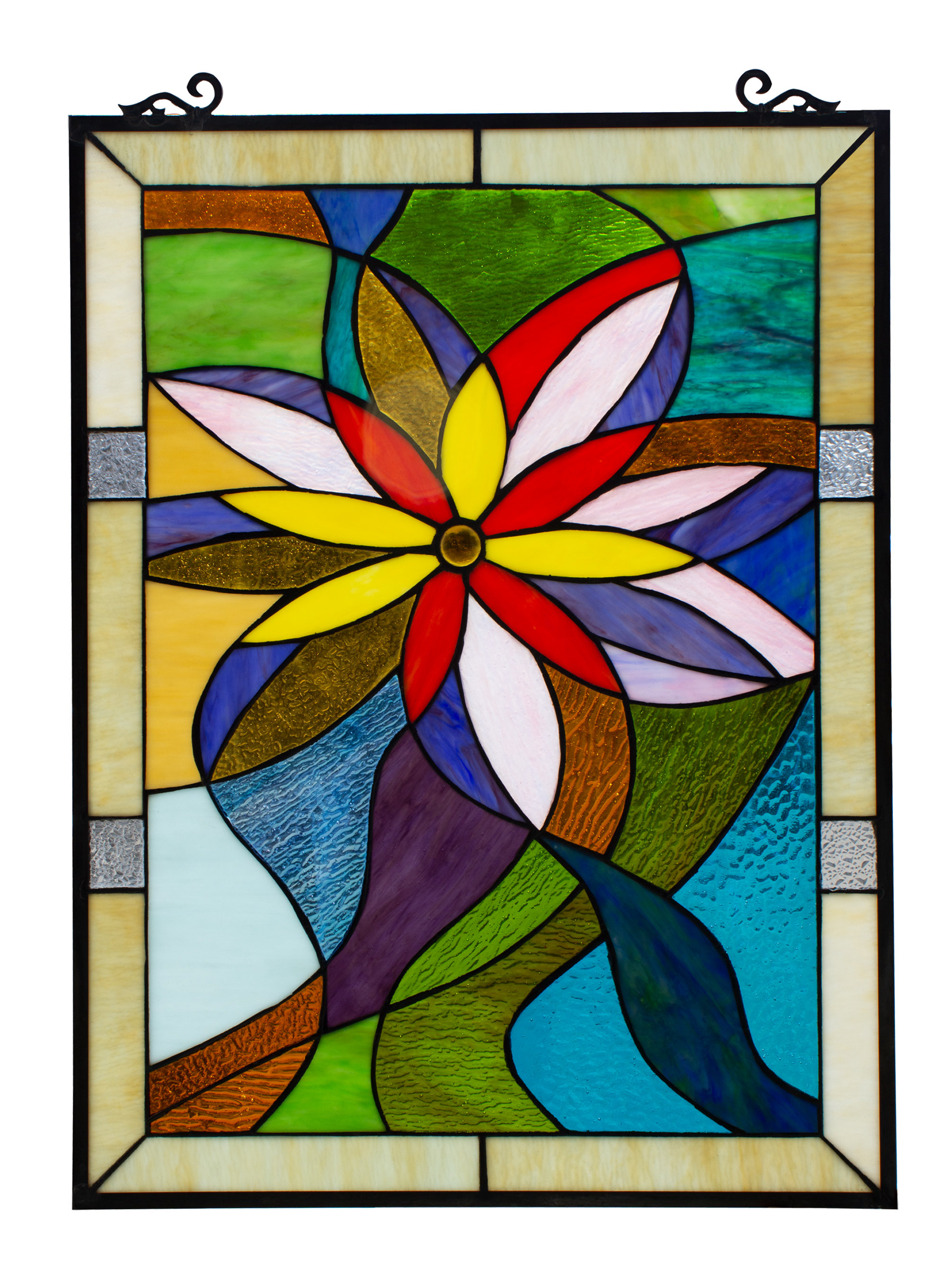 Millwood Pines Colorful Daisy Window Panel & Reviews | Wayfair